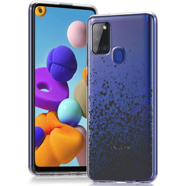 iMoshion Design hoesje Samsung Galaxy A21s - Spetters - Zwart