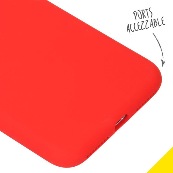 Accezz Liquid Silicone Backcover iPhone 8 Plus / 7 Plus - Rood