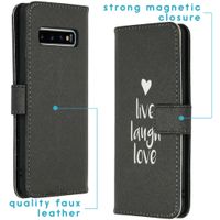 iMoshion Design Softcase Bookcase Galaxy S10 - Live Laugh Love