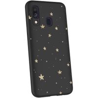 iMoshion Design hoesje Samsung Galaxy A40 - Sterren / Zwart