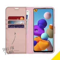 Accezz Wallet Softcase Bookcase Samsung Galaxy A21s - Rosé Goud