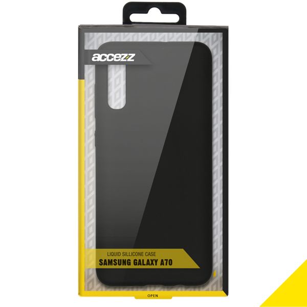 Accezz Liquid Silicone Backcover Samsung Galaxy A70 - Zwart