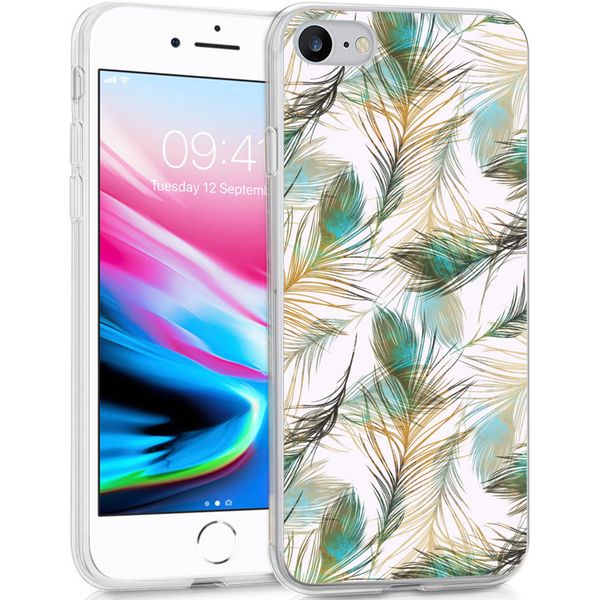 iMoshion Design hoesje iPhone SE (2022 / 2020) / 8 / 7 / 6s - Pauw / Groen