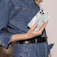 Selencia Maya Fashion Backcover iPhone 12 (Pro) - Marble Blue