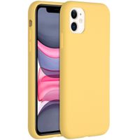 Accezz Liquid Silicone Backcover iPhone 11 - Yellow