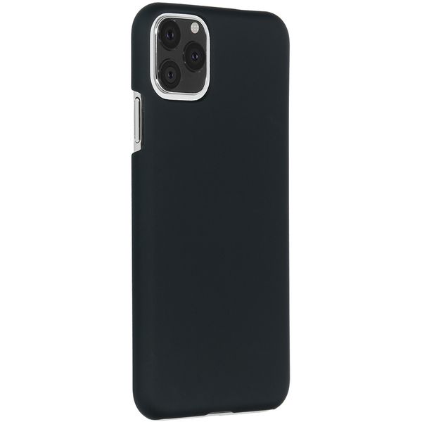 Effen Backcover iPhone 11 Pro Max - Zwart