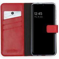 Selencia Echt Lederen Bookcase Samsung Galaxy M31 - Rood