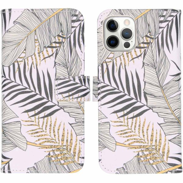 iMoshion Design Softcase Bookcase iPhone 12 (Pro) - Glamour Botanic