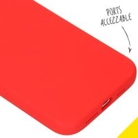 Accezz Liquid Silicone Backcover iPhone 12 Pro Max - Rood