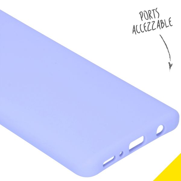 Accezz Liquid Silicone Backcover Samsung Galaxy A41 - Paars