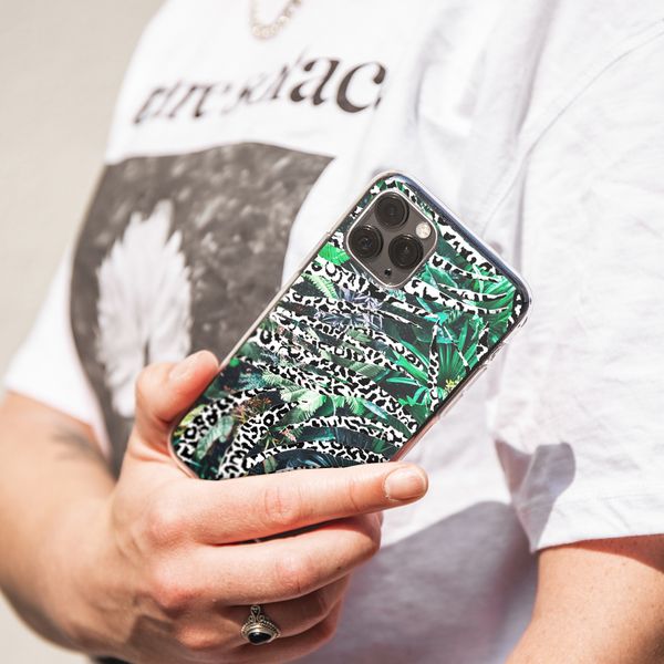 iMoshion Design hoesje iPhone 5 / 5s / SE - Jungle - Wit / Zwart