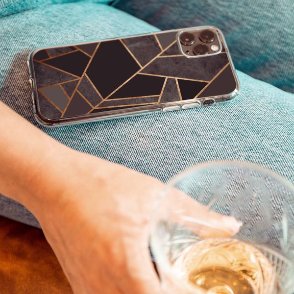 iMoshion Design hoesje iPhone Xr - Grafisch Koper / Zwart