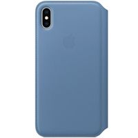 Apple Leather Folio Bookcase iPhone Xs Max - Cornflower