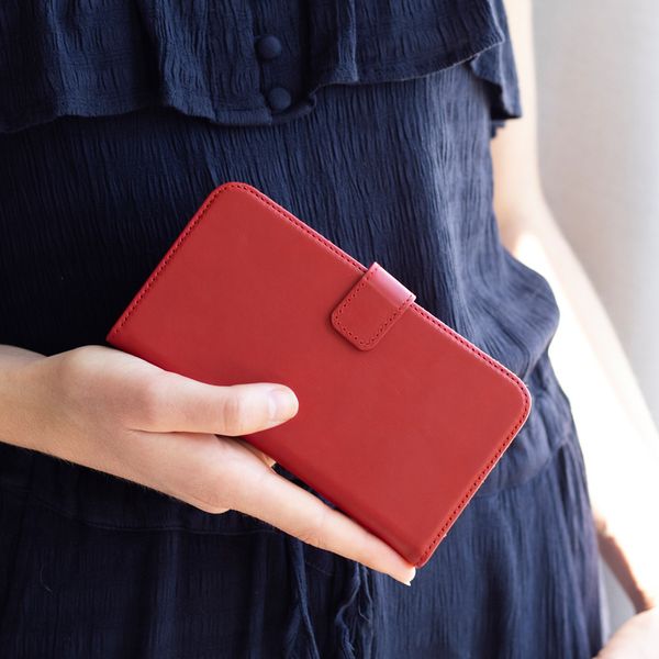 Selencia Echt Lederen Bookcase Huawei P Smart (2020) - Rood