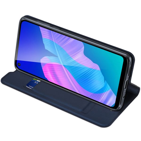 Dux Ducis Slim Softcase Bookcase Huawei P40 Lite E - Donkerblauw