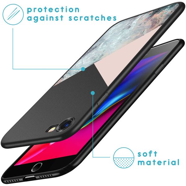 iMoshion Design hoesje iPhone SE (2022 / 2020) / 8 / 7 - Marmer - Roze