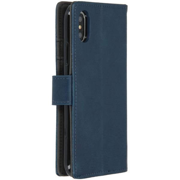 iMoshion Luxe Bookcase iPhone Xs / X - Donkerblauw