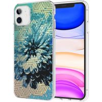 iMoshion Design hoesje iPhone 11 - Grafisch - Bloem Blauw