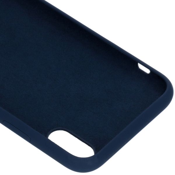 Accezz Liquid Silicone Backcover iPhone Xs / X - Blauw