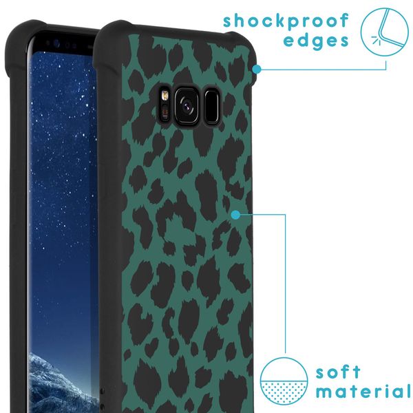 iMoshion Design hoesje met koord Samsung Galaxy S8 - Luipaard - Groen / Zwart