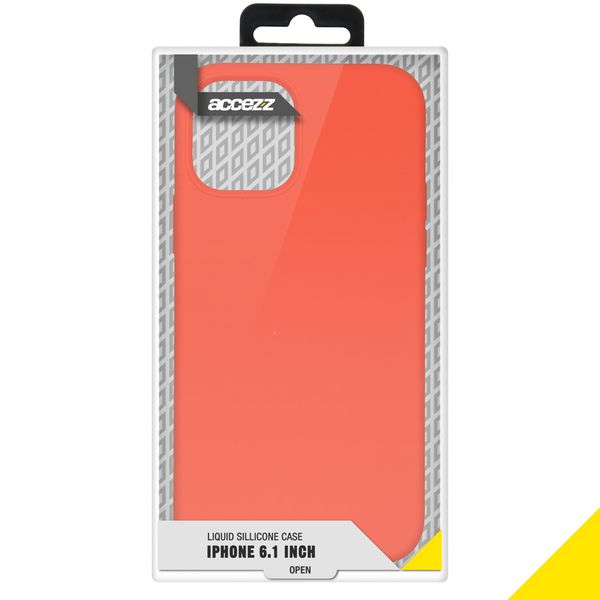 Accezz Liquid Silicone Backcover iPhone 12 (Pro) - Nectarine