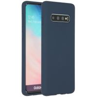 Accezz Liquid Silicone Backcover Samsung Galaxy S10 - Blauw