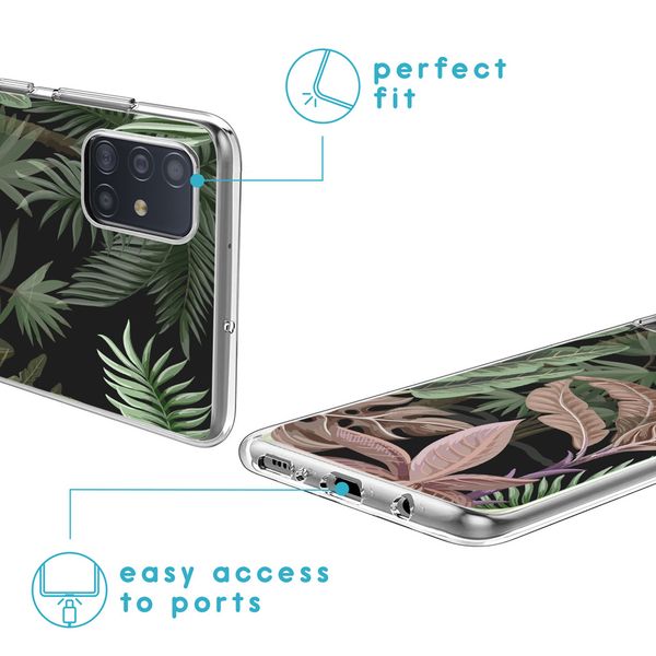 iMoshion Design hoesje Samsung Galaxy A51 - Jungle - Groen / Roze