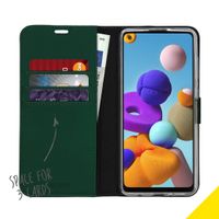 Accezz Wallet Softcase Bookcase Samsung Galaxy A21s - Groen