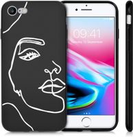 iMoshion Design hoesje iPhone SE (2022 / 2020) / 8 / 7 - Abstract Gezicht