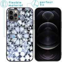 iMoshion Design hoesje iPhone 12 (Pro) - Grafisch - Zilver Bling