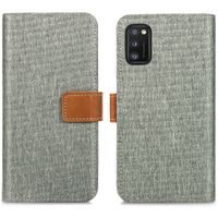 iMoshion Luxe Canvas Bookcase Samsung Galaxy A41 - Grijs