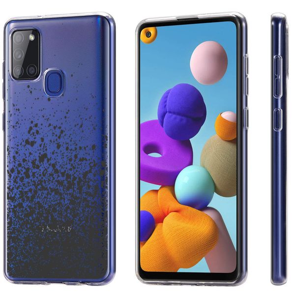 iMoshion Design hoesje Samsung Galaxy A21s - Spetters - Zwart