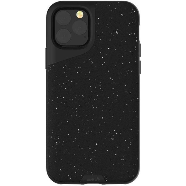 Mous Contour Backcover iPhone 11 Pro Max - Speckled Black Leather