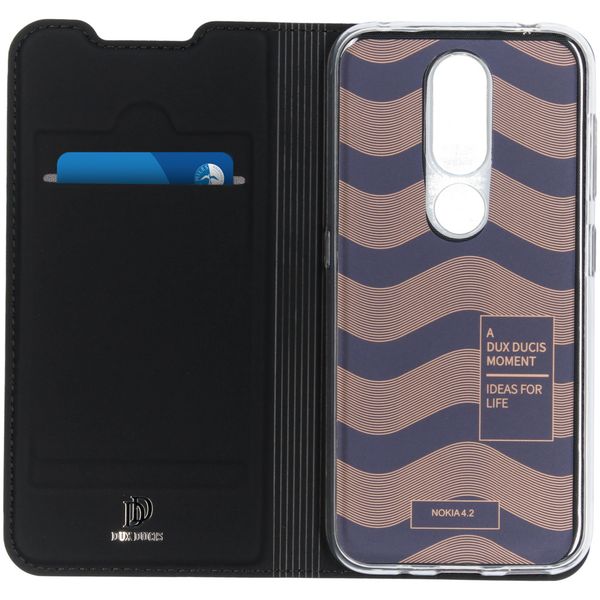 Dux Ducis Slim Softcase Bookcase Nokia 4.2 - Zwart