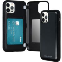 iMoshion Backcover met pashouder iPhone 12 (Pro) - Zwart