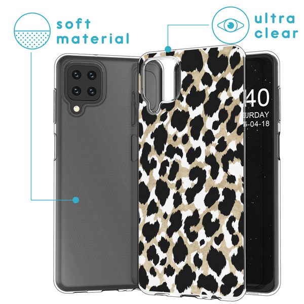 iMoshion Design hoesje Samsung Galaxy A12 - Luipaard / Zwart