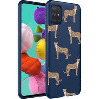 iMoshion Design hoesje Samsung Galaxy A71 - Luipaard - Blauw