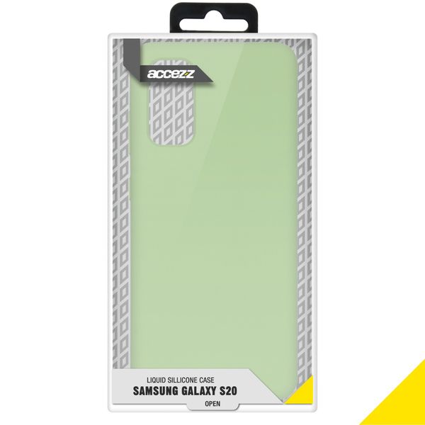 Accezz Liquid Silicone Backcover Samsung Galaxy S20 - Groen