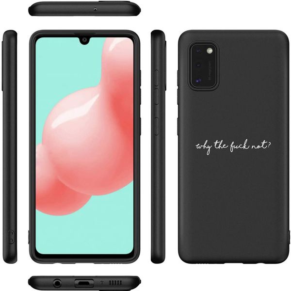 iMoshion Design hoesje Samsung Galaxy A41 - Why The Fuck Not - Zwart