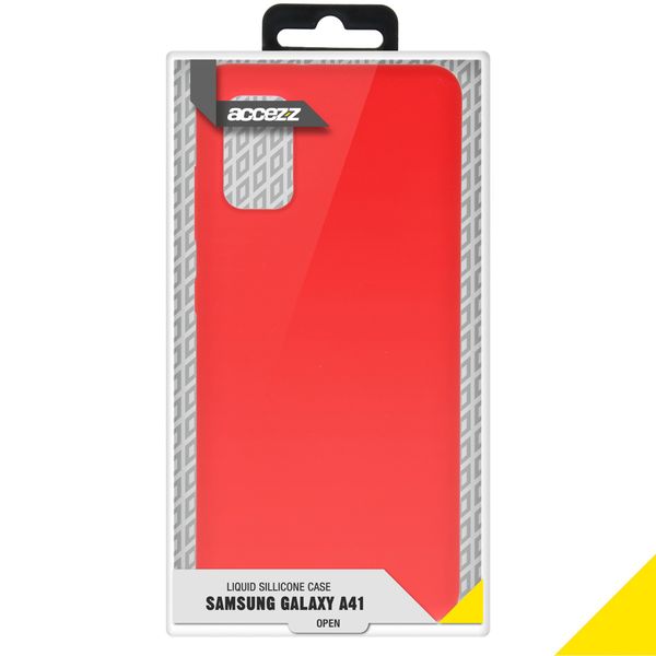 Accezz Liquid Silicone Backcover Samsung Galaxy A41 - Rood