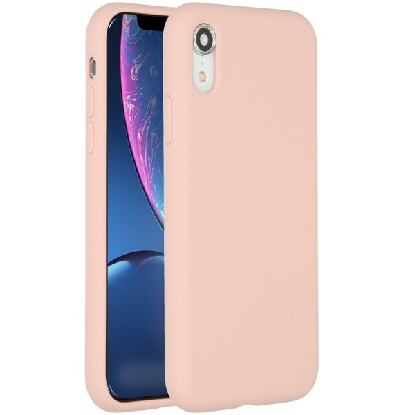 Accezz Liquid Silicone Backcover iPhone Xr - Roze