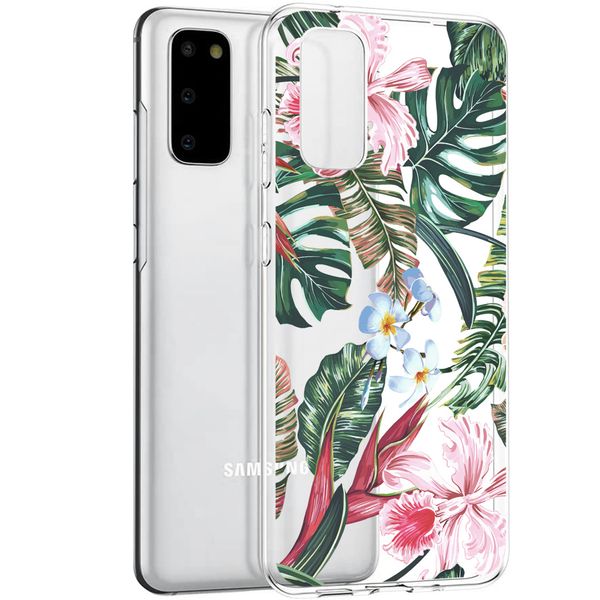 iMoshion Design hoesje Samsung Galaxy S20 - Jungle - Groen / Roze