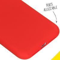 Accezz Liquid Silicone Backcover iPhone Xr - Rood