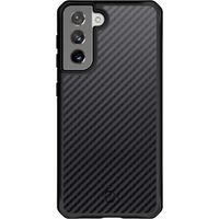 Itskins Hybrid Carbon Backcover Samsung Galaxy S21 - Zwart