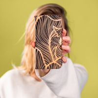 iMoshion Design Softcase Bookcase iPhone 12 Mini - Golden Leaves