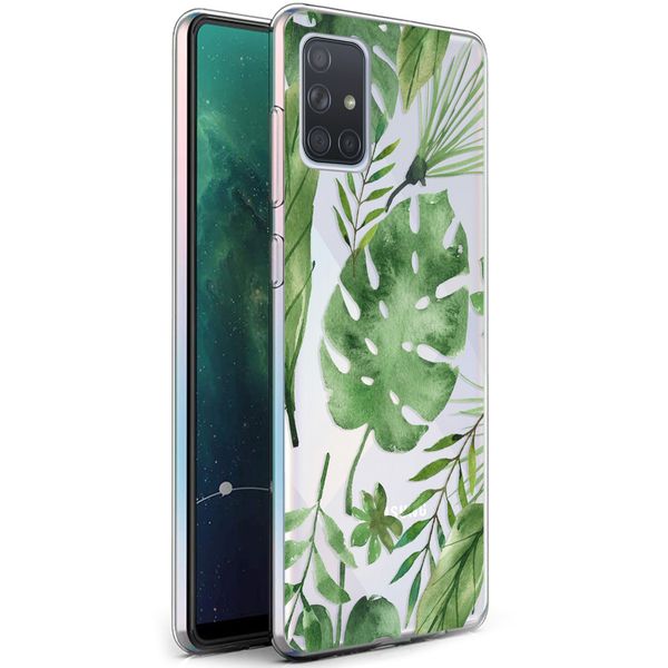 iMoshion Design hoesje Samsung Galaxy A71 - Bladeren - Groen