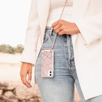 iMoshion Design hoesje met koord iPhone 8 Plus / 7 Plus - Grafisch Koper - Roze / Goud