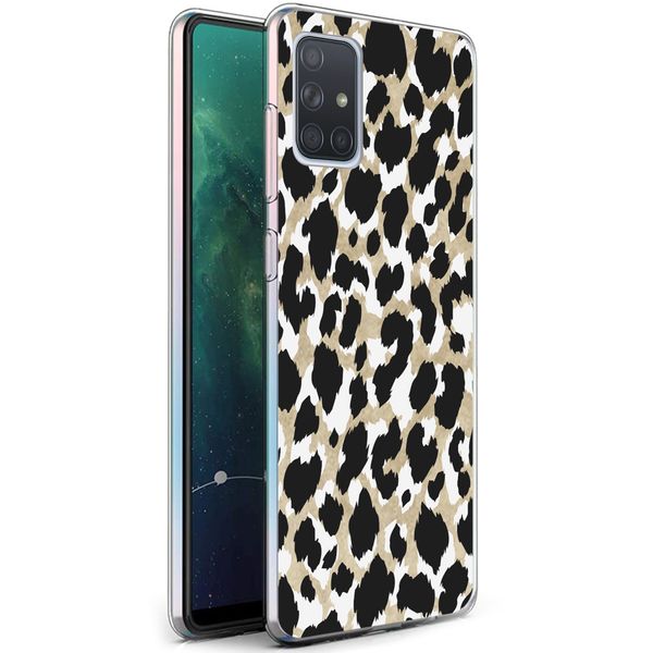 iMoshion Design hoesje Samsung Galaxy A71 - Luipaard / Zwart