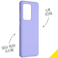 Accezz Liquid Silicone Backcover Samsung Galaxy S20 Ultra - Paars