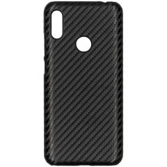 Carbon Hardcase Backcover Huawei Y6 (2019) - Zwart